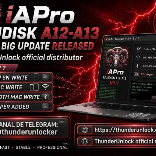 iAPro Ramdisk A12-A13 Bypass Hello No Signal, Passcode With Signal iOS 26.6 Windows Tool